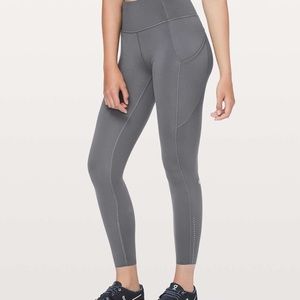 Grey 7/8 length fast and free lulu lemon leggings